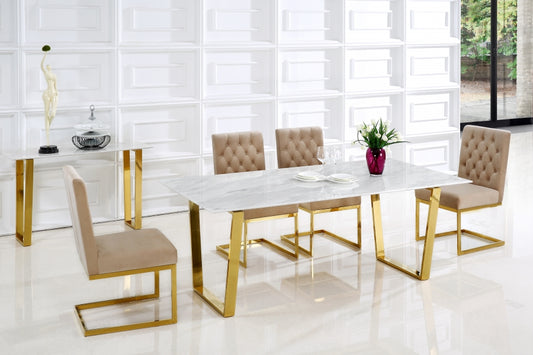 Marble Cameron Gold Dining Table