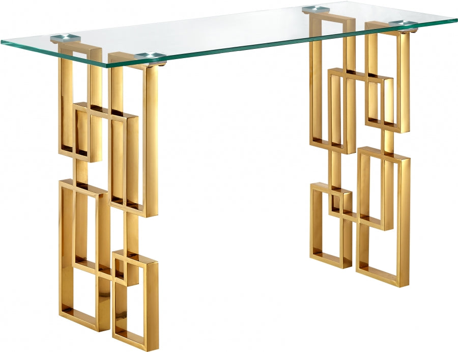 Glam Golden Console Table