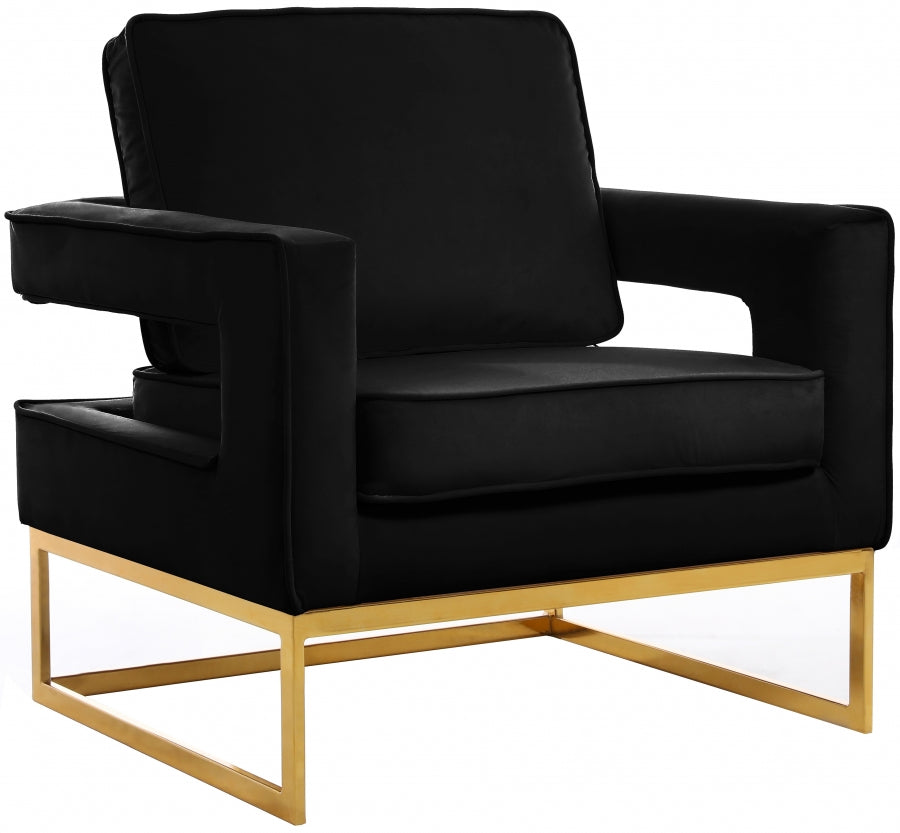 GLAM NOAH VELVET ACCENT CHAIR