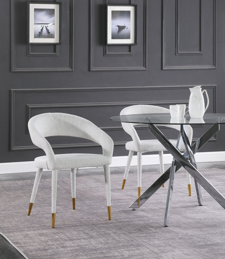 Cream Destiny Fabric Dining Chair
