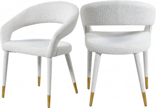 Cream Destiny Fabric Dining Chair