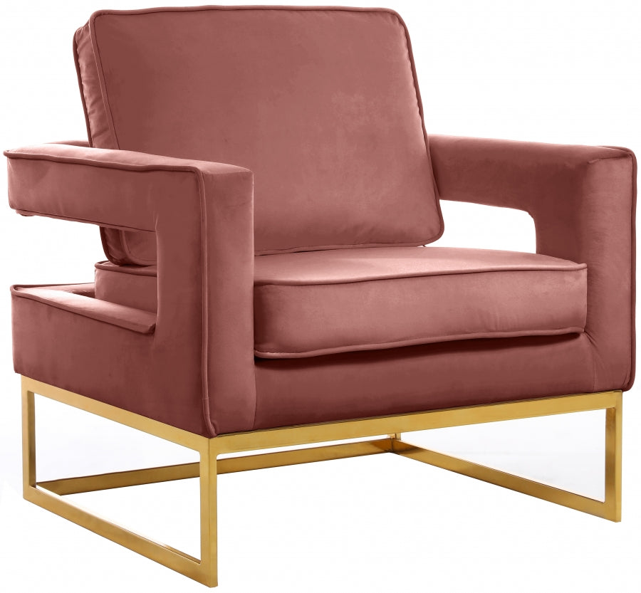 GLAM NOAH VELVET ACCENT CHAIR