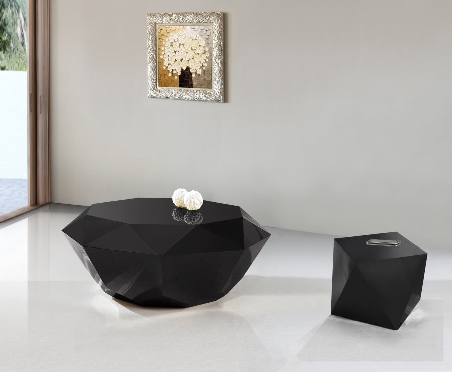 Black Gemma Diamond Cut Coffee Table
