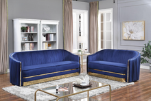 Velvet Gold Sophie Sofa & Loveseat Set