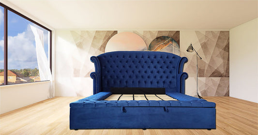 King Blue NYD Storage Bed