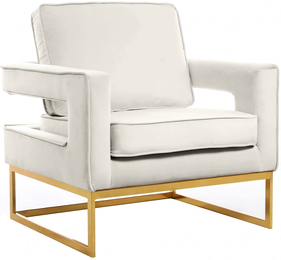 GLAM NOAH VELVET ACCENT CHAIR