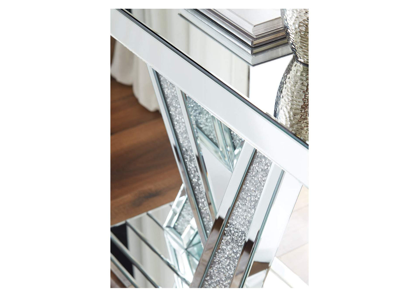 Glam mirrored console table