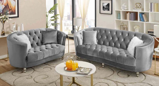 Velvet Amber Sofa & Loveseat Set