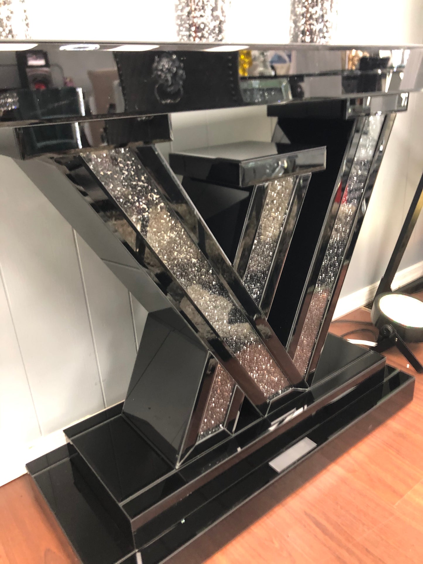 NEW LV BLACK EDITION MIRRORED CONSOLE TABLE!