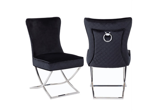 Black Janet Velvet Dining Chair