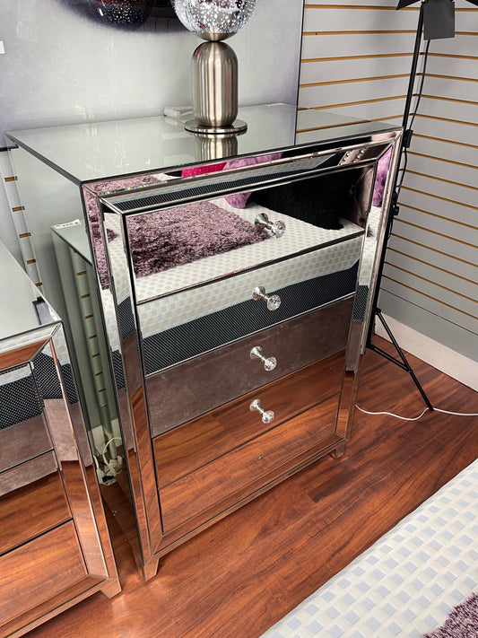 Glam Mirrored Bedroom Chest