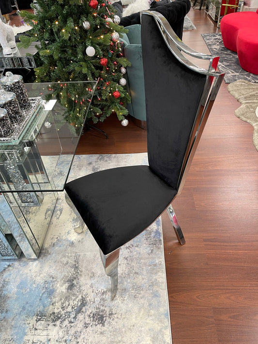 Black Velvet Highclass Dining Chairs