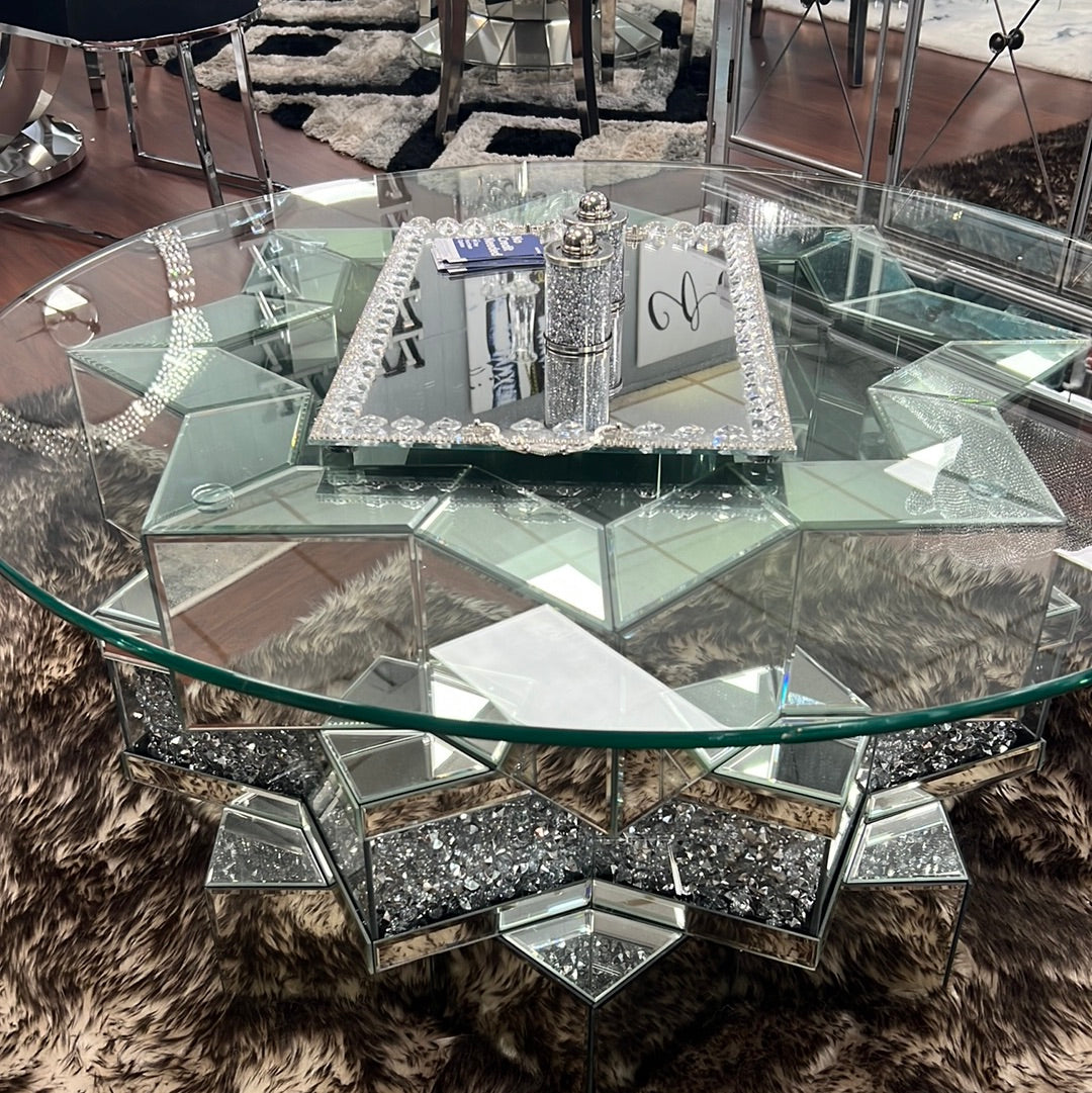Glam Mirrored Coffee Table