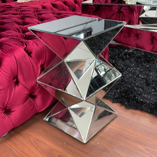 Glam Mirrored Decorative end table
