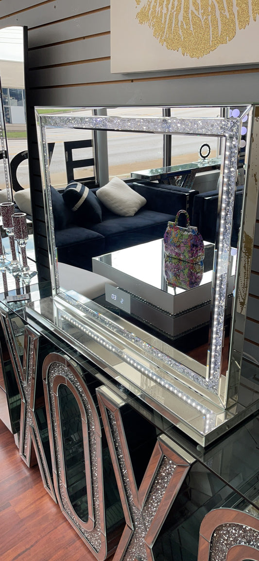 Bluetooth Vanity Mirror w/Crushed 💎s