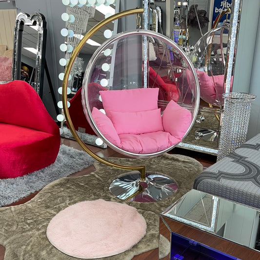 Glam Bubble Egg Accent Chair w/cushion