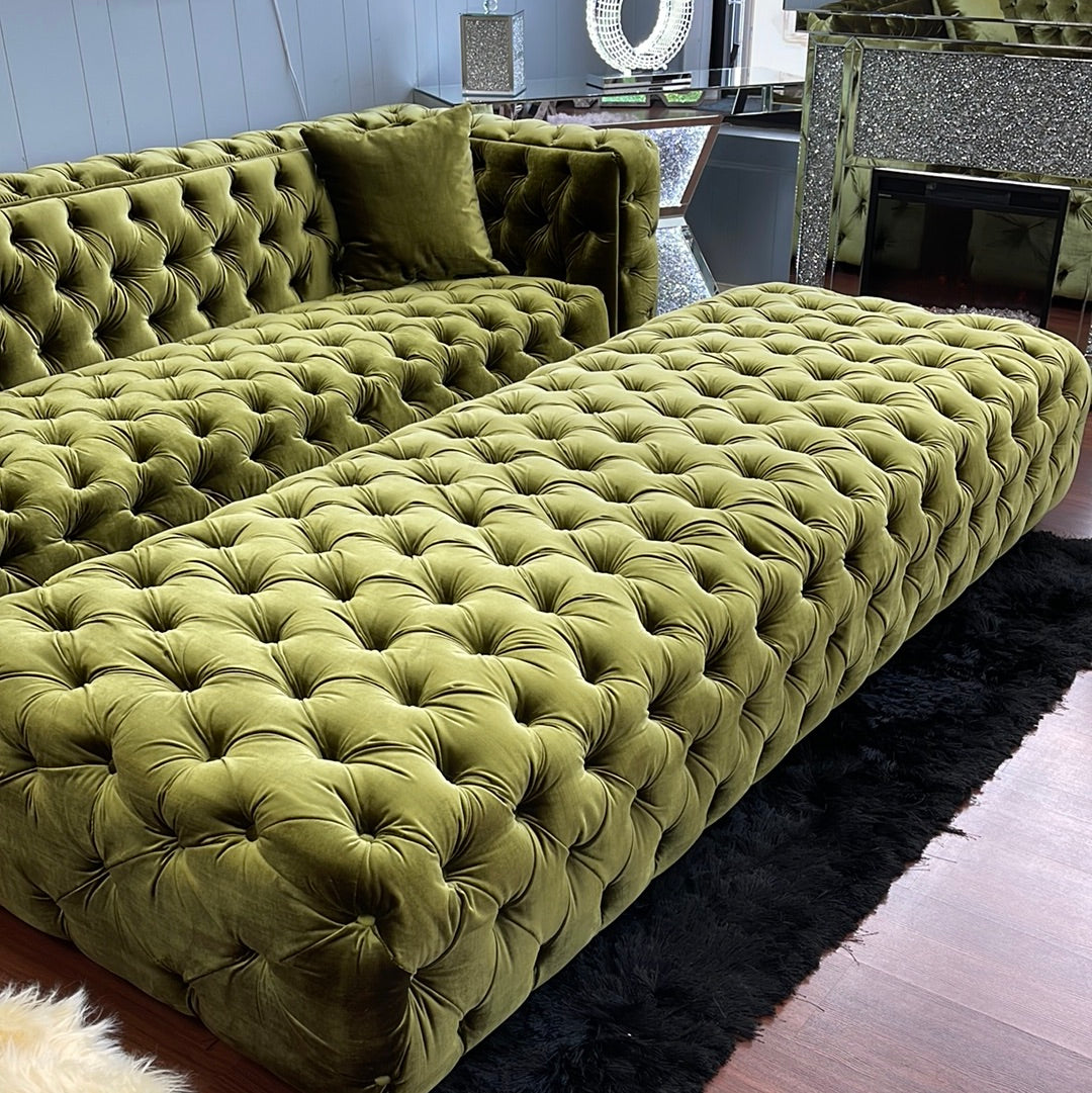 Tufted Sofa & Ottoman Set