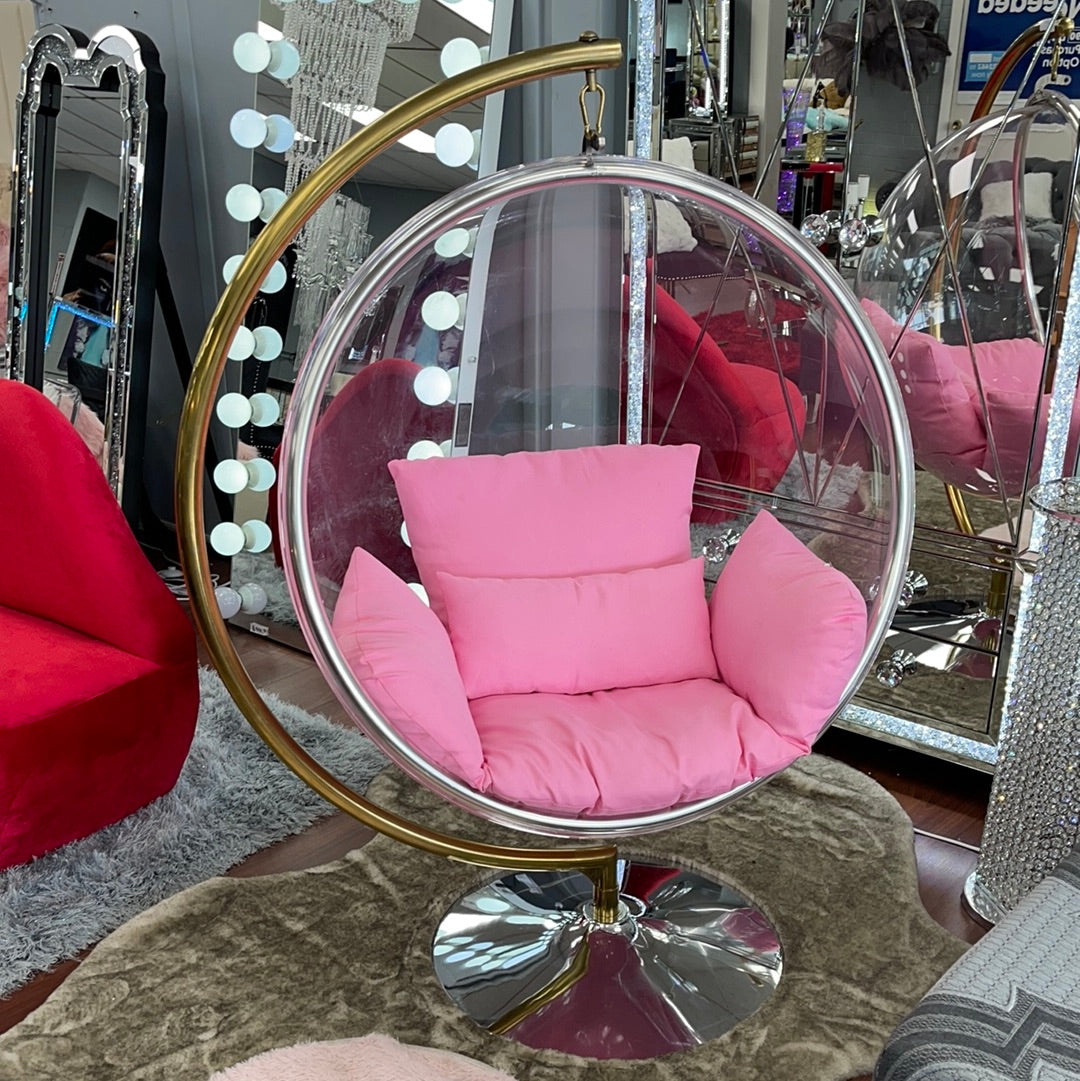 Glam Bubble Egg Accent Chair w/cushion