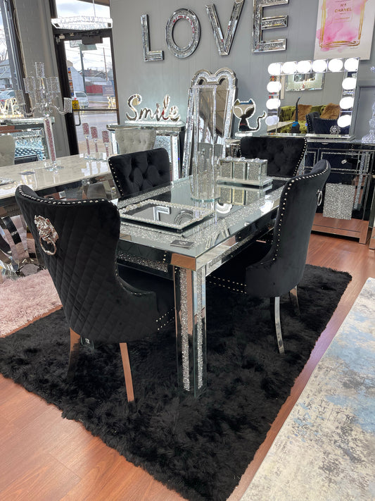 Hollywood Rec. Mirrored Dining Table