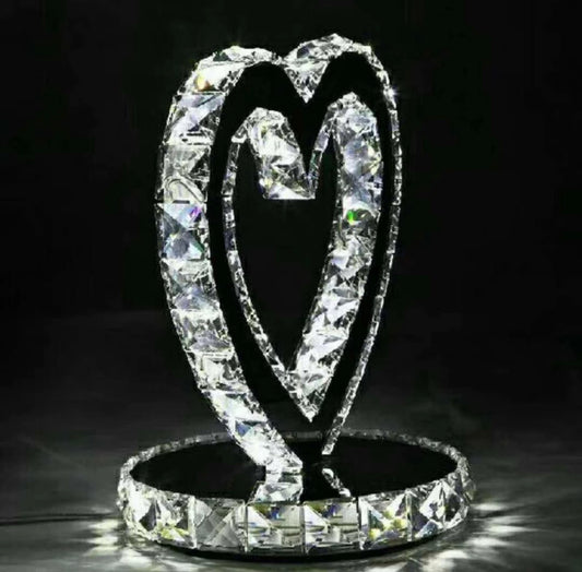 Crystal Heart LED Lamp