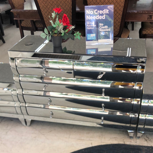 New Glam Mirrored Storage Dresser!
