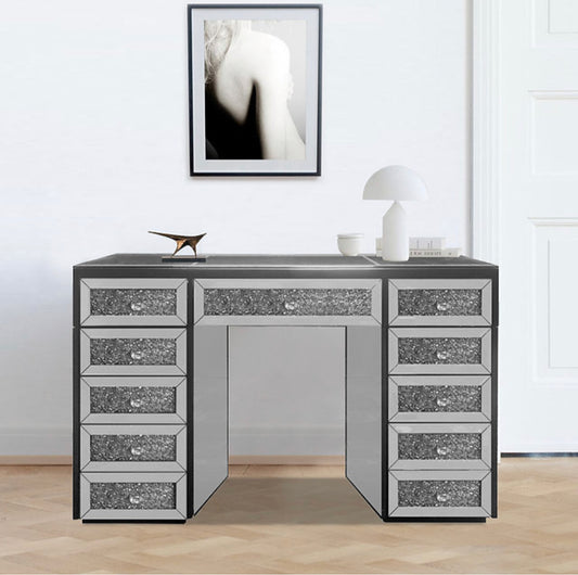 Abby Diamond Encrusted Mirrored Vanity