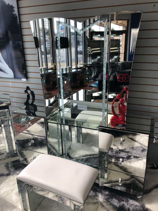 Glam Mirrored Bluetooth LED Vanity