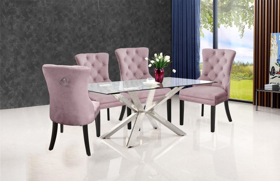 Pink Glam Tufted Dining Chair