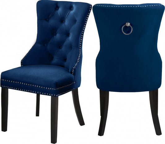 Navy Blue Tufted Dining Chair