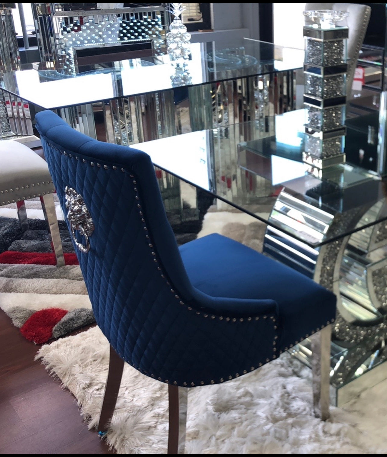 Blue Leo Knocker Dining Chair