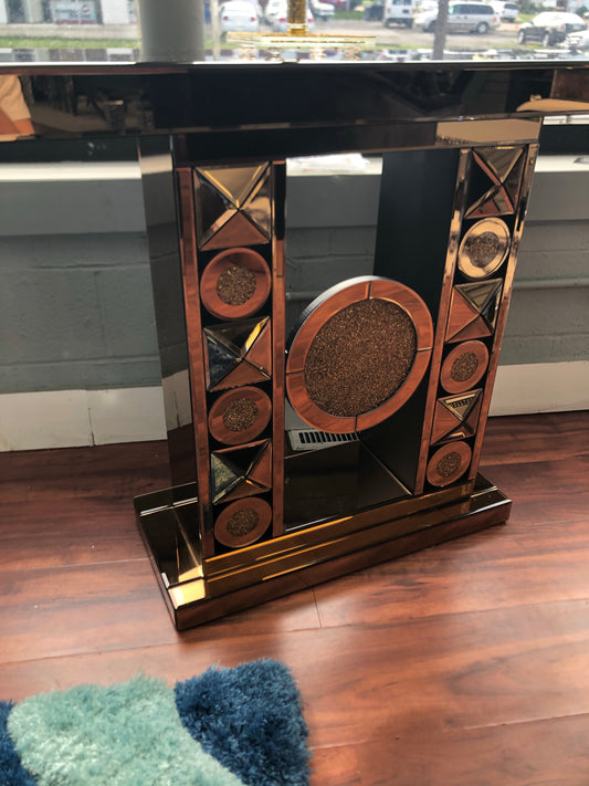 New Glam Rose Gold Console Table