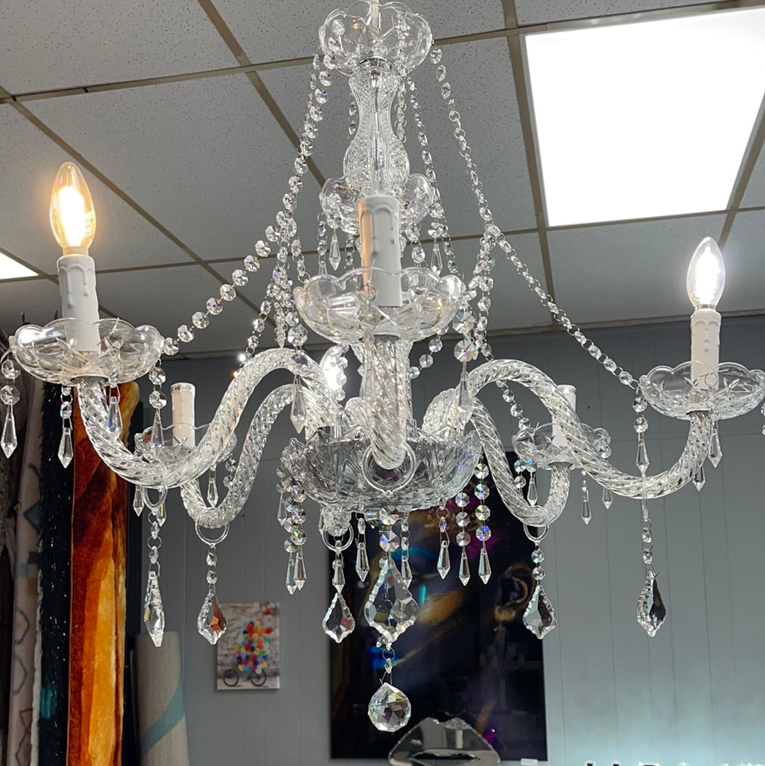 Glam Victorian Style Glass Chandelier