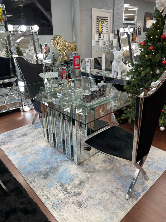 Roma Mirrored Glam Dining Table