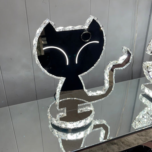 Glam Crystal Cat Lamp