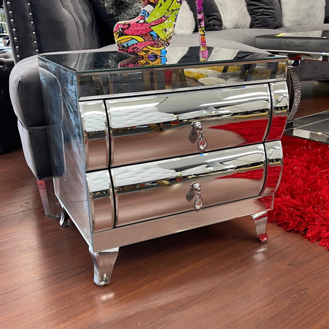 Glam Mirrored Mini End table