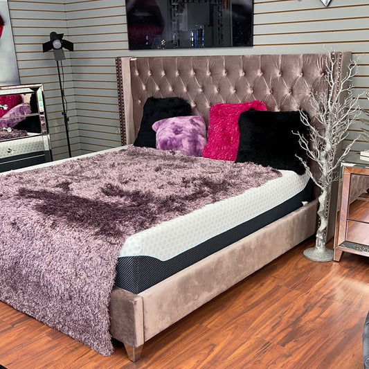 Glam Tufted King Size Bed