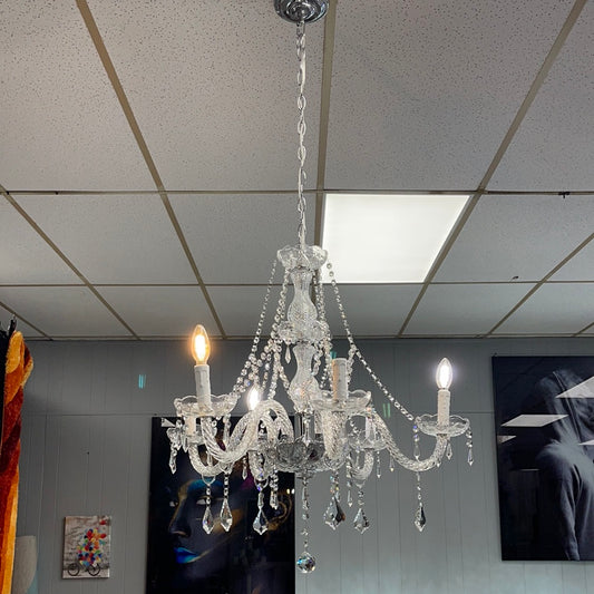 Glam Victorian Style Glass Chandelier