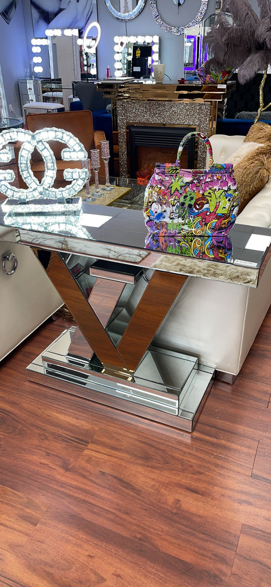 LV Rose Gold Console Table