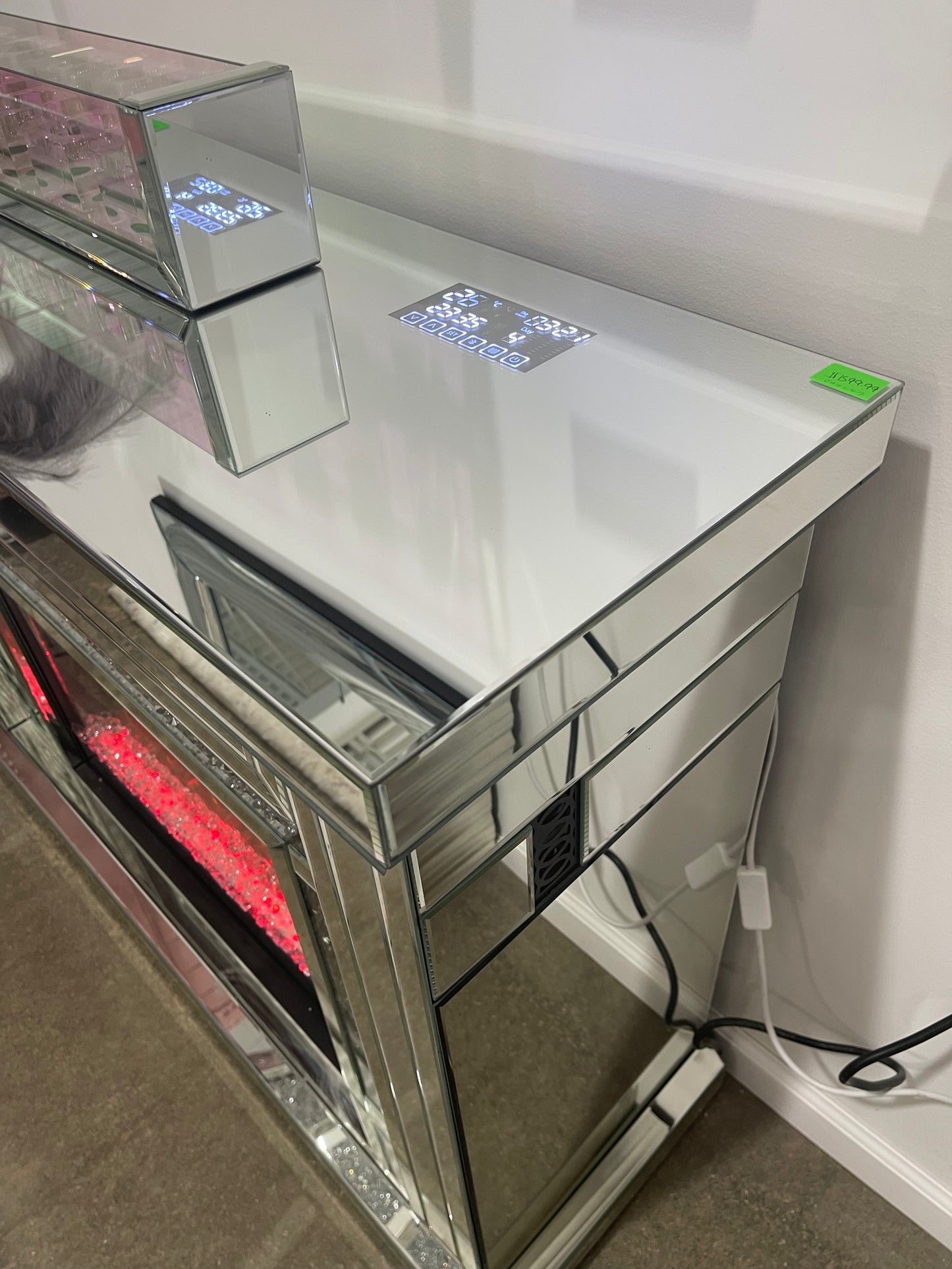 Bluetooth Mirrored Brick Style Fireplace