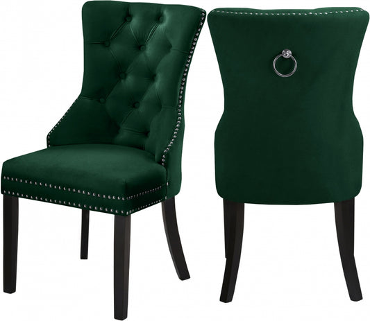 Green Velvet Tufted Dining Chair