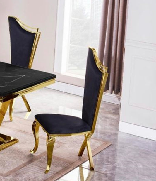 Black & Gold Phoenix Dining Chair