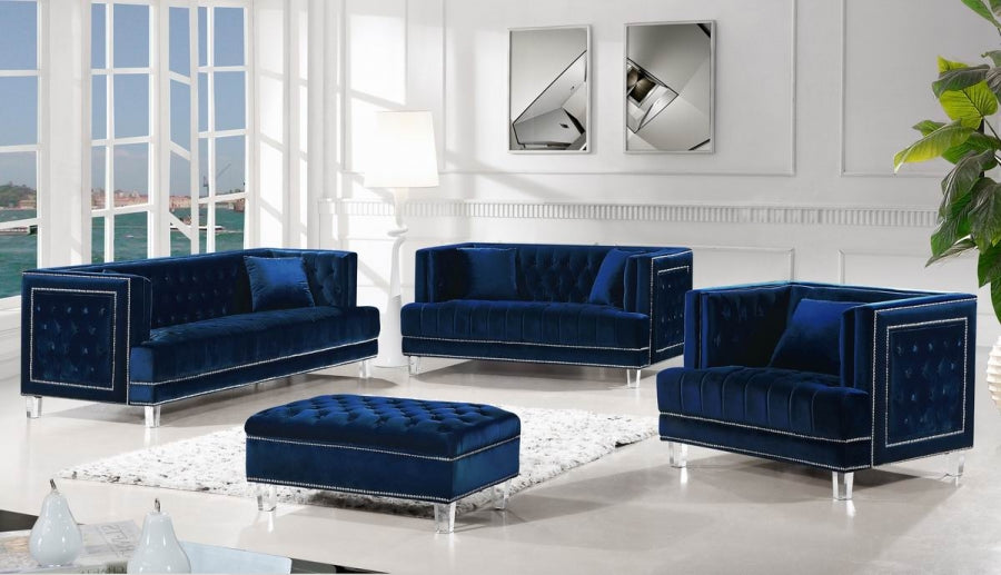Lucas Velvet 2pc Sofa & Loveseat Set