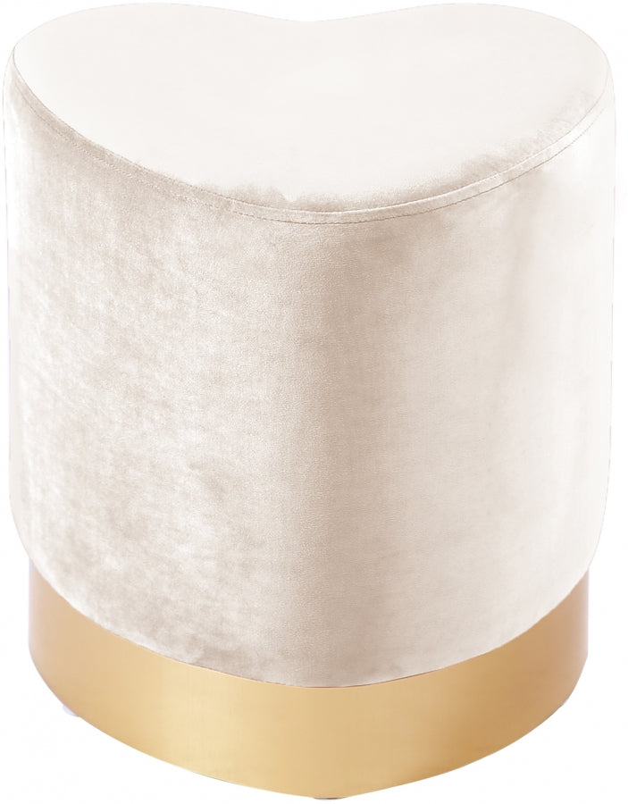 Heart Velvet Ottoman