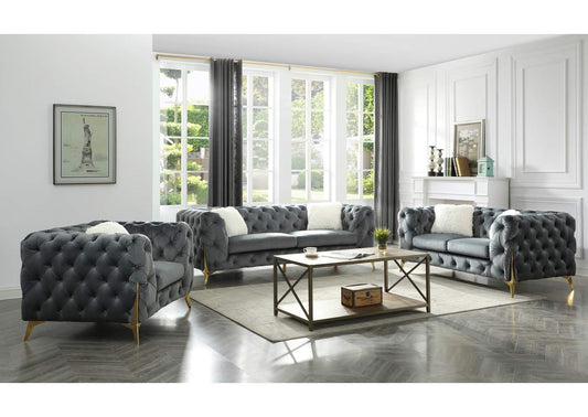 Moderno Gray Sofa & Loveseat Set
