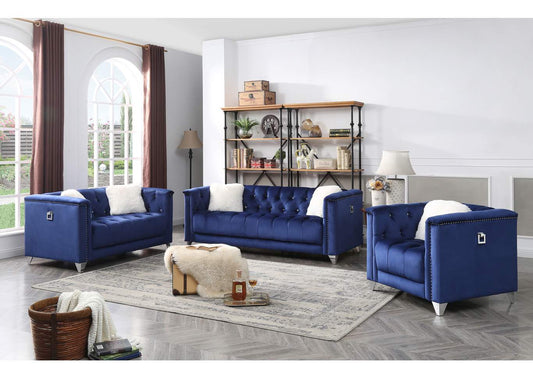 Russell Blue Sofa & Loveseat Set