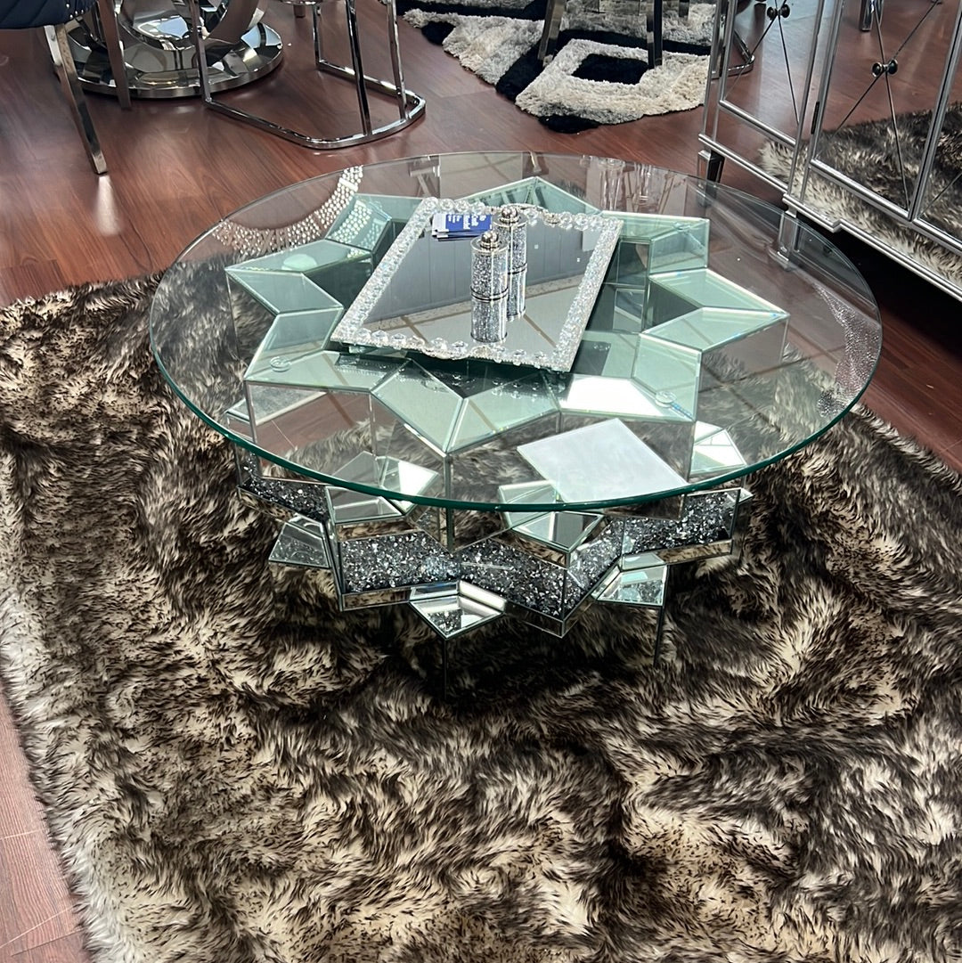 Glam Mirrored Coffee Table