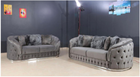 Cali Gray Sofa & Loveseat Set