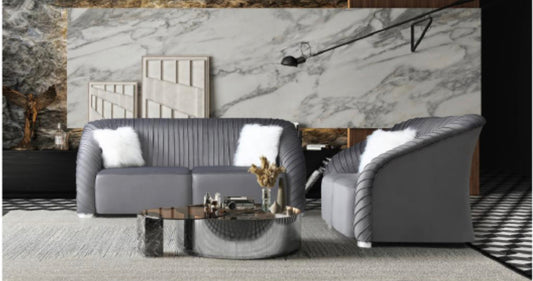 Lola Gray Sofa & Loveseat Set