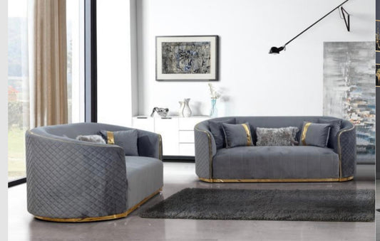 Paris Gray Sofa & Loveseat Set