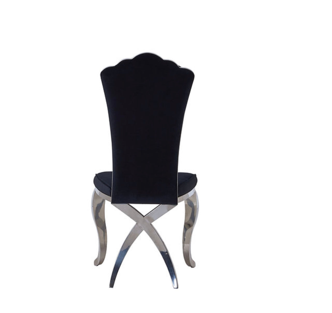 Black & Chrome Flower Dining Chair